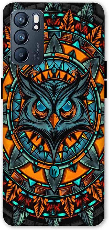 NDCOM Back Cover for Oppo Reno6 5G Multi Colour Art Printed  (Multicolor, Hard Case, Pack of: 1)