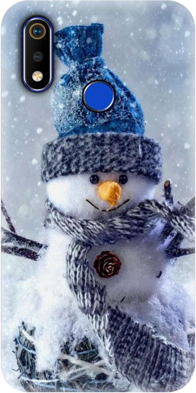 Smutty Back Cover for Realme 3i, RMX1827 - Snowman Print  (Multicolor, Hard Case, Pack of: 1)