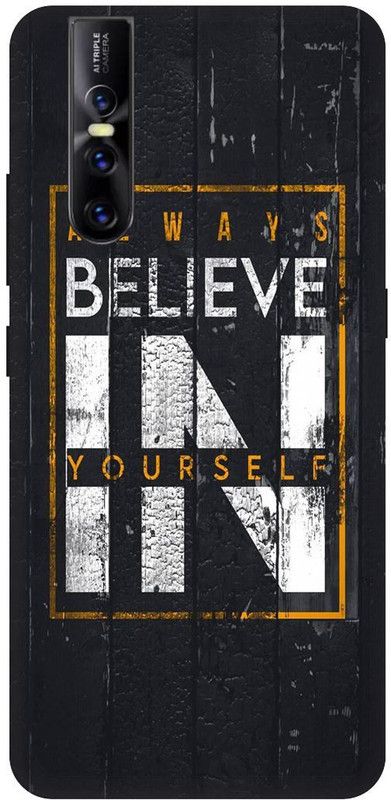 Bluvver Back Cover for Vivo V15 Pro, Vivo 1818, Printed Believe In Your Self Back Cove  (Multicolor, Hard Case, Pack of: 1)