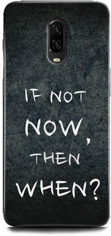 INDICRAFT Back Cover for One Plus 6T, Quotes, Printed  (Multicolor, Shock Proof, Pack of: 1)
