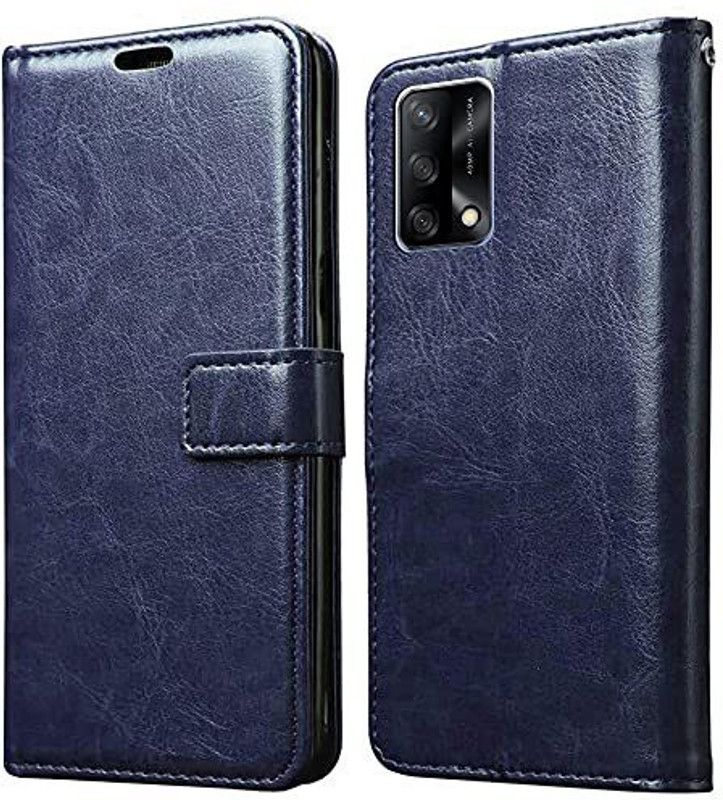 PStuff Flip Cover for Oppo F19 / F19s  (Blue, Pack of: 1)