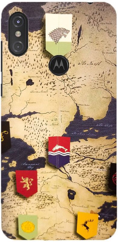NDCOM Back Cover for Motorola Moto One Power Games Of Thrones Map Printed  (Multicolor, Hard Case, Pack of: 1)