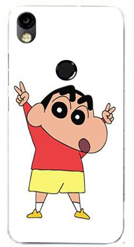 Golden Mask Back Cover for Tecno Camon In5 Shinchan With White Background  (Multicolor, Waterproof, Silicon, Pack of: 1)