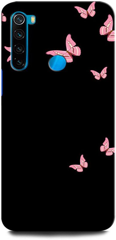 INTELLIZE Back Cover for Redmi Note 8 MZB8191IN BUTTERFLY, BEAUTIFUL BUTTERFLIES, BLUE BURRERFLY, GLITTER  (Multicolor, Hard Case, Pack of: 1)