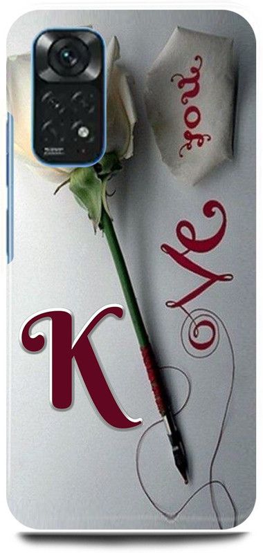 play fast Back Cover for Redmi Note 11 K, NAME, LETTER, ALPHABET, LOVE  (Silver, Hard Case, Pack of: 1)