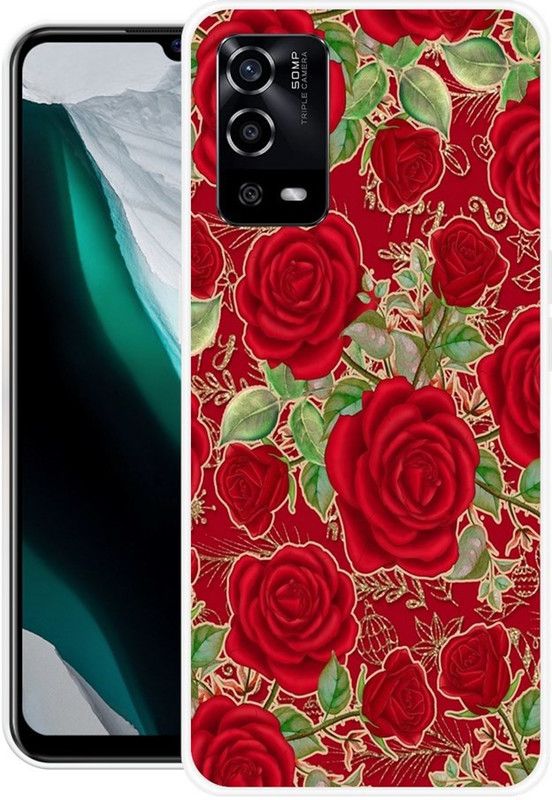 KLC Back Cover for Oppo A55 4G  (Red, Grip Case, Silicon, Pack of: 1)