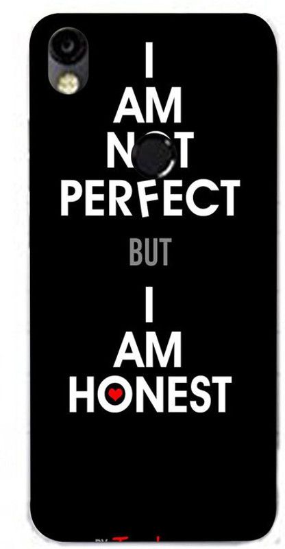 Golden Mask Back Cover for Sky Hawk Back Cover For Tecno Camon In3 I AM Not Perfect  (Multicolor, Waterproof, Silicon, Pack of: 1)