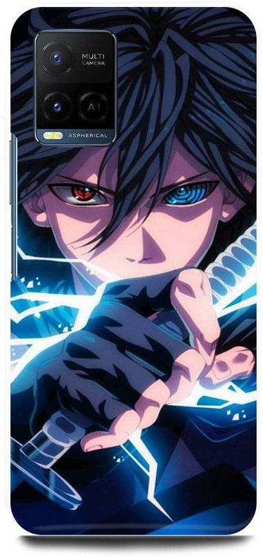 play fast Back Cover for Vivo Y21T, V2135 NARUTO, SHIPUDDEN, SUSUSKE, UCHIHA, ANIME, BOY, NEON  (Blue, Hard Case, Pack of: 1)