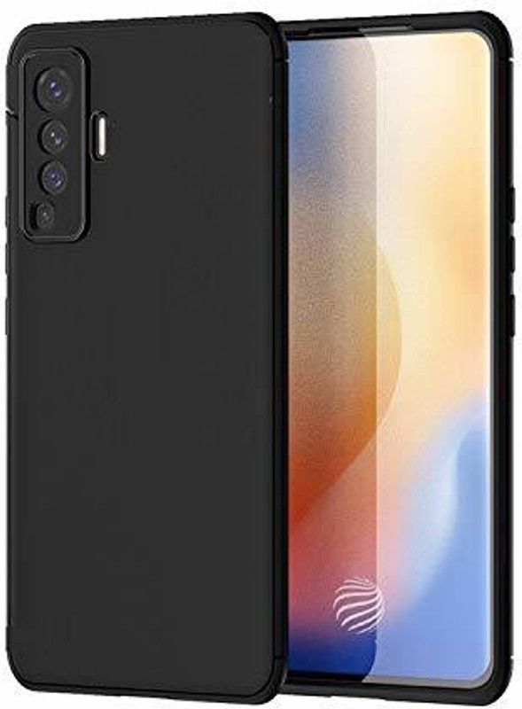 S-Hardline Back Cover for Vivo X50  (Black, Flexible, Pack of: 1)