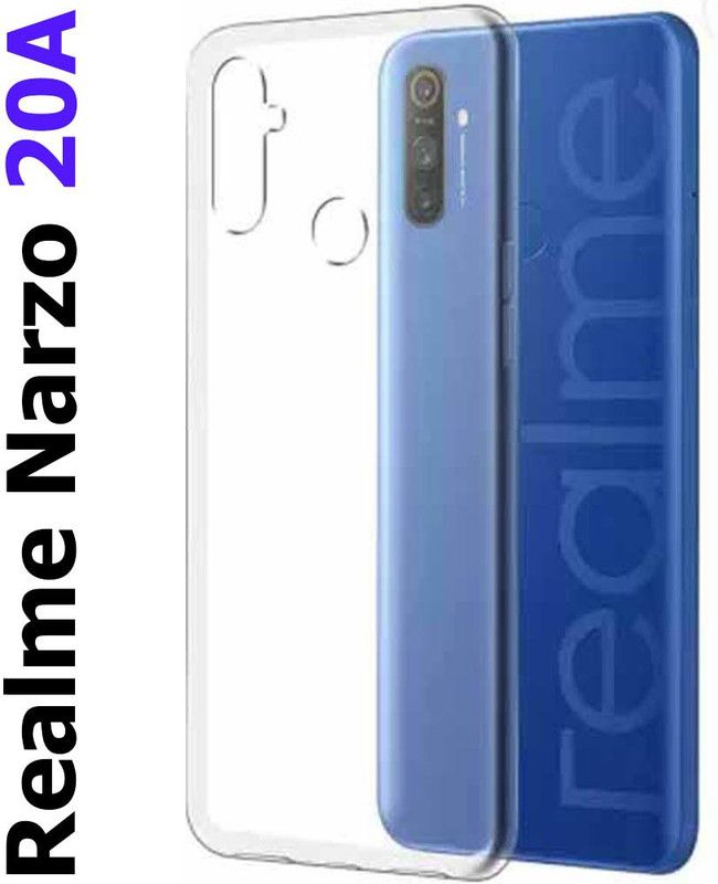 stroxy Back Cover for Realme Narzo 20A  (Transparent, Dual Protection, Silicon, Pack of: 1)