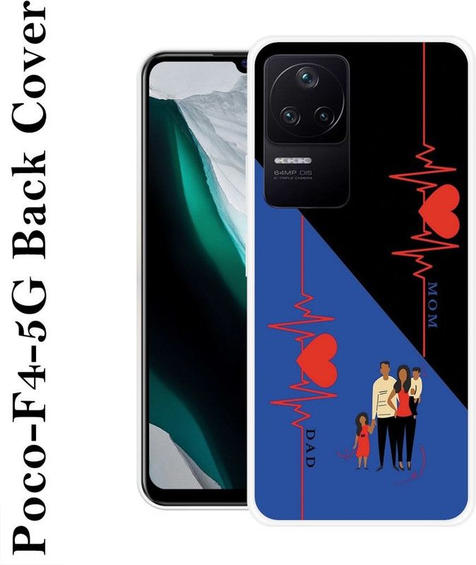 INDIALAND Back Cover for Poco F4 5G  (Black, Blue, Grip Case, Silicon, Pack of: 1)