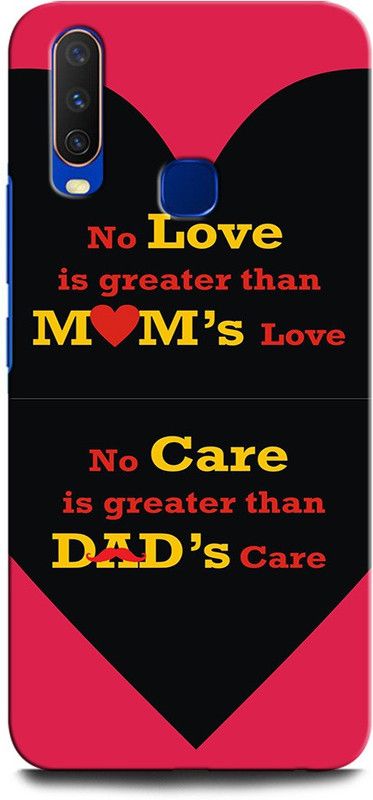 GRAFIQE Back Cover for Vivo Y15 1901 MOTHER, MAA, FATHER, LIFE LINE, I LOVE MY MOM DAD  (Multicolor, Shock Proof, Pack of: 1)