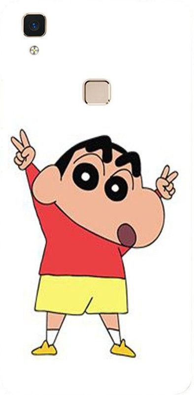 Golden Mask Back Cover for Vivo V3 Max Shinchan With White Background  (Multicolor, Waterproof, Silicon, Pack of: 1)