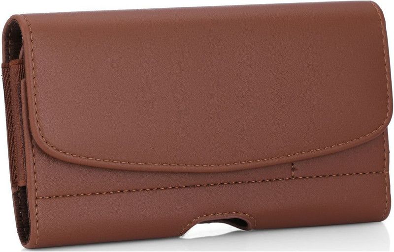 Pirum Pouch for TECNO Camon 12  (Brown, Holster, Pack of: 1)