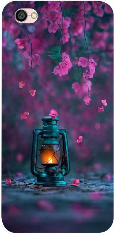 Golden Mask Back Cover for Redmi Y1 Lite Pink Flower And Lantern  (Multicolor, Waterproof, Silicon, Pack of: 1)