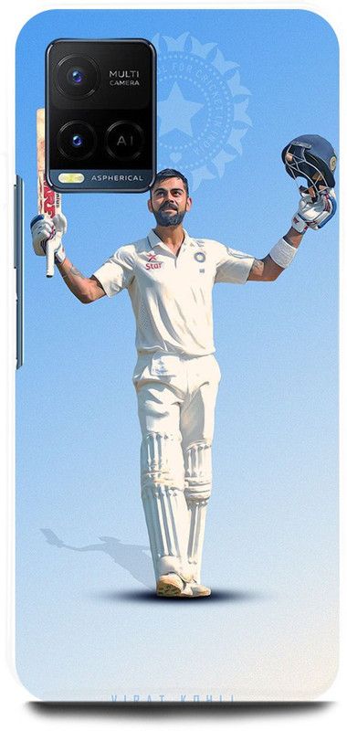 DIKRO Back Cover for Vivo Y33T, V2146, VIRAT, KOHLI, INDIAN, PLAYER, RCB  (White, Hard Case, Pack of: 1)
