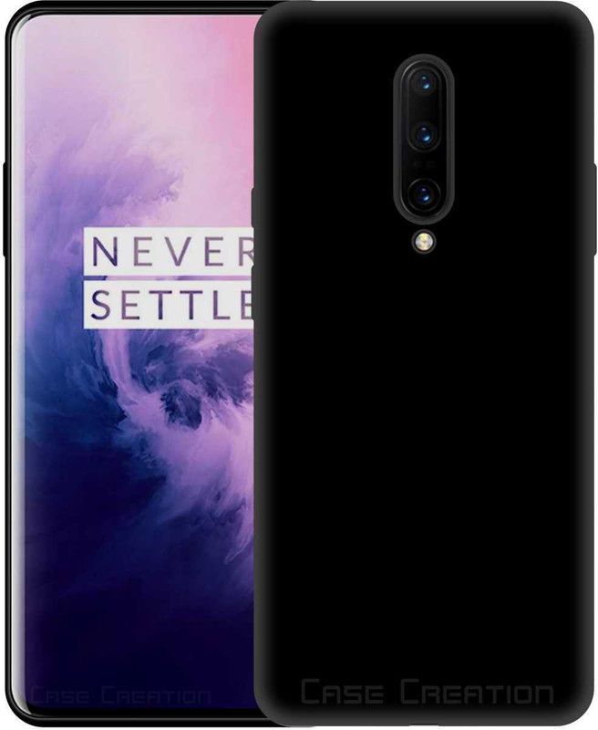 CASE CREATION Back Cover for Realme X Matte Finish Case Clear Thin Soft Silicone Flexible TPU  (Black, Dual Protection, Pack of: 1)