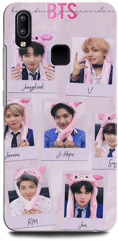 ORBIQE Back Cover for ViVO V9 1723 BTS, V, JUNGBOOK, JIMIN, JIN, BTS ARMY, SINGER, BOY BAND  (Multicolor, Hard Case, Pack of: 1)