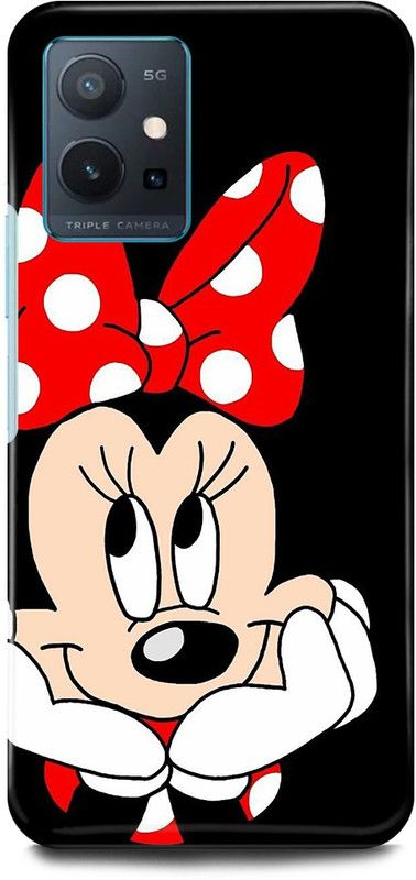 JUGGA Back Cover for OPPO A96, CPH2333, MICKEY, MOUSE, MINNIE, MOUSE, DOLL, TEDDY, LOVE  (Black, Hard Case, Pack of: 1)