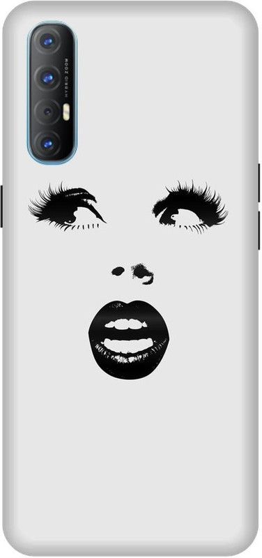 UMPRINT Back Cover for Oppo Reno3 Pro  (Black, Grey, Hard Case, Pack of: 1)