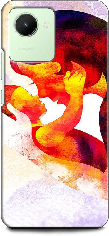 WallCraft Back Cover for Realme C30  (Red, Grey, Pack of: 1)