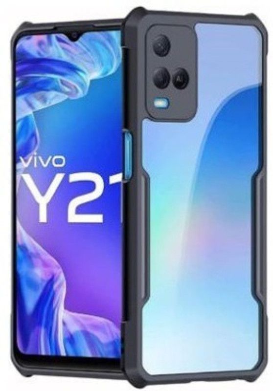 Cermarise Back Cover for Vivo Y21S  (Black, Camera Bump Protector, Pack of: 1)