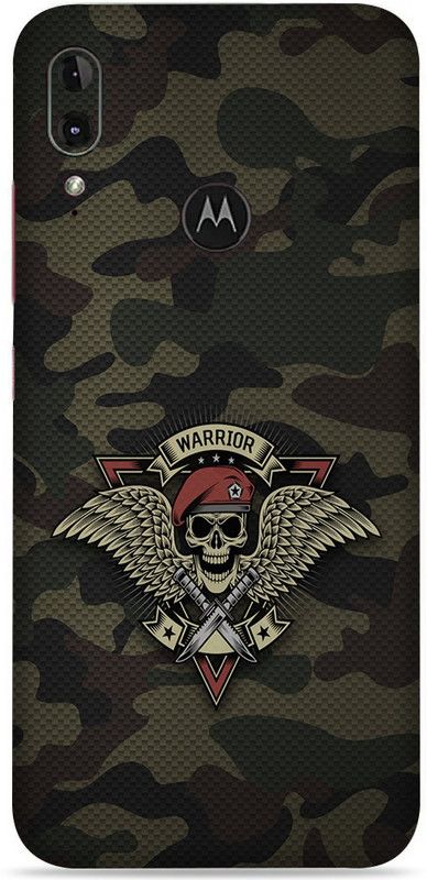WeCre8 Skin's Motorola E6 Plus Mobile Skin  (Warrior Camouflage Multicolor Mobile Skin With Cleaning Wipe)