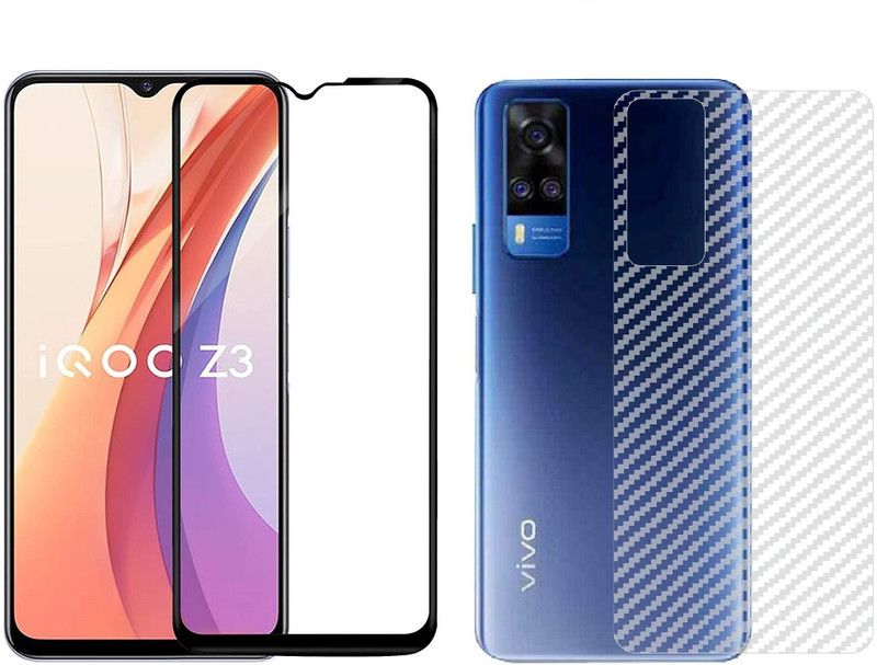 COVER CAPITAL Front and Back Tempered Glass for iQoo Z3 5G  (Pack of 2)