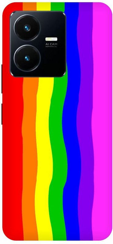 PICHKU Back Cover for VIVO Y22- V2207-RAINBOW,ART,DESIGN,TRENDING,NEW,COLOURFUL,I,PHONE,APP-LE,GIRLS,BOYS  (Multicolor, Hard Case, Pack of: 1)