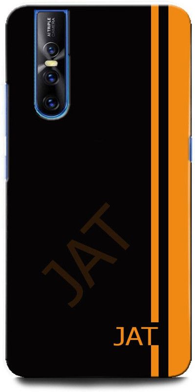 INTELLIZE Back Cover for Vivo V15 Pro 1818 JAT, JATT, ORANGE, BLACK  (Multicolor, Hard Case, Pack of: 1)