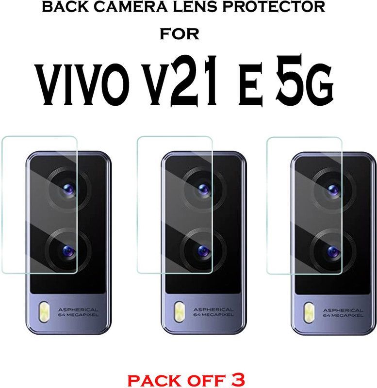 EJZATI Back Camera Lens Glass Protector for VIVO V21e 5G  (Pack of: 3)