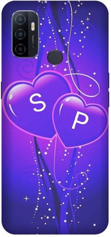 PHONE WALEY.COM Back Cover for OPPO A33 (4G) , CPH2137 ,SP, S LOVES P,SP NAME, SP Love Printed  (Purple, Hard Case, Pack of: 1)