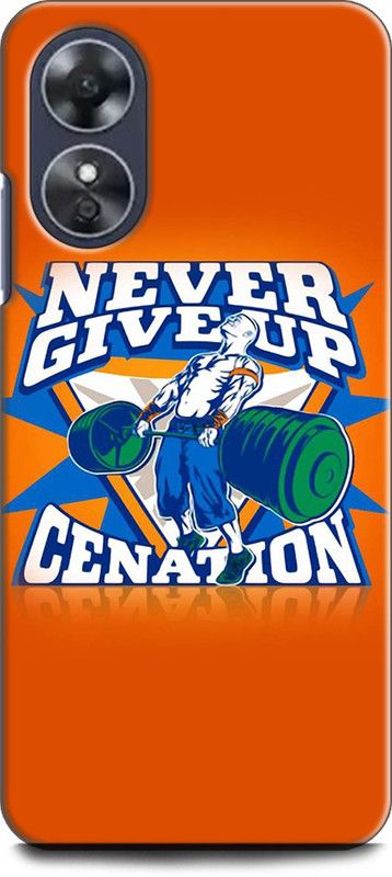 WallCraft Back Cover for OPPO A17, CPH2477 NEVER GIVE UP, GYM, MOTIVATIONAL, QUOTES, POSITIVE  (Multicolor, Dual Protection, Pack of: 1)
