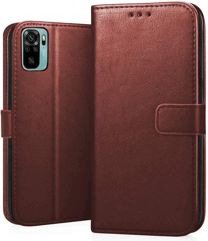 ANAND BR Flip Cover for Redmi 11  (Brown, Cases with Holder)