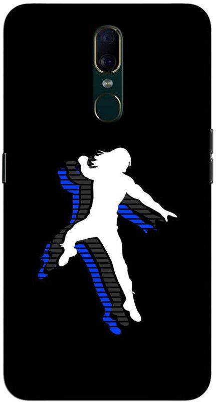 CROKIAN Back Cover for Oppo F11  (Black, White, Hard Case, Pack of: 1)