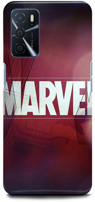 FUGGA Back Cover for OPPO A16, MARVEL. LOGO, SIGN, SYMBOL, EMBLEM  (Red, Hard Case, Pack of: 1)