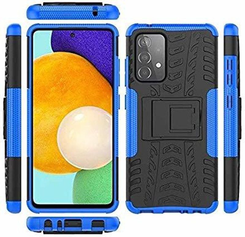 MOBIRUSH Back Cover for Samsung Galaxy A52  (Blue, Rugged Armor, Pack of: 1)