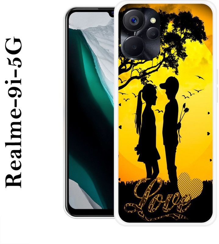 VITARO Back Cover for Realme 9i 5G  (Yellow, Black, Silicon)