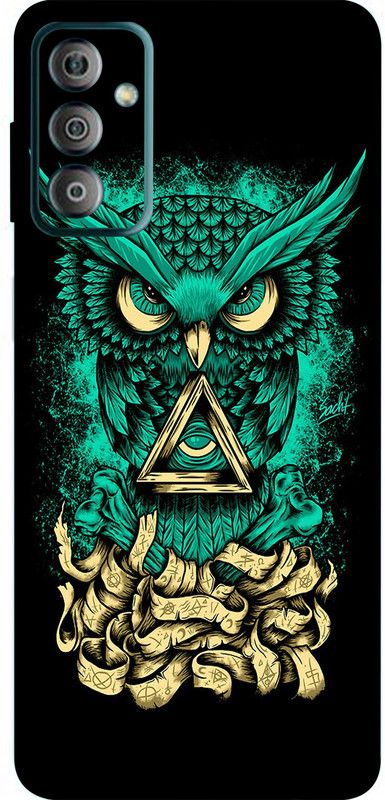 BUGGU Samsung Galaxy F23 5G Mobile Skin  (Ultra Super Angry Owl Skin With High Matte Finish.)