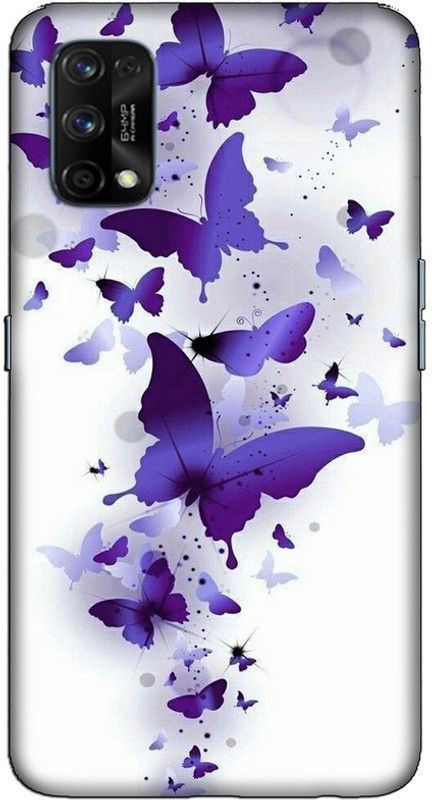 CROKIAN Back Cover for Realme 7 Pro  (White, Purple, Hard Case, Pack of: 1)