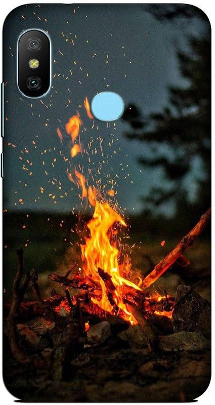 CROKIAN Back Cover for Redmi 6 Pro Fire Design Back Cover  (Multicolor, Hard Case, Pack of: 1)