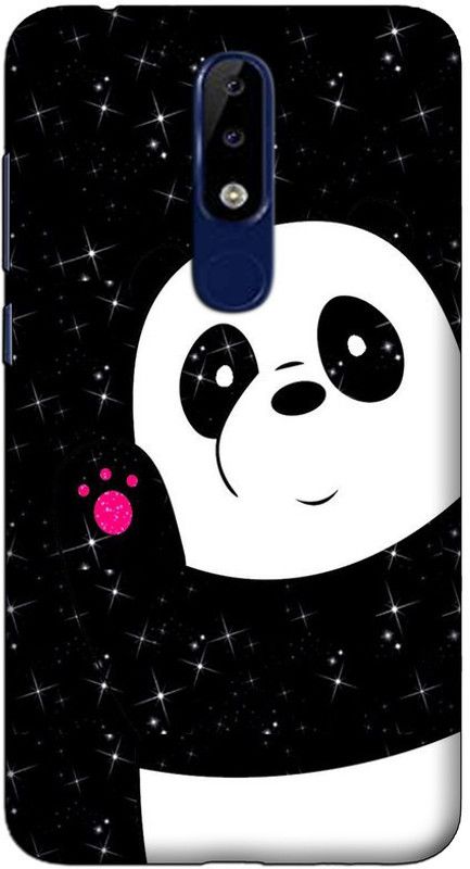 CROKIAN Back Cover for Nokia 6.1 Plus white panda Back Cover  (Multicolor, Hard Case, Pack of: 1)