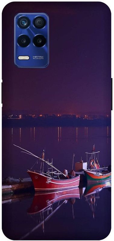 Bluvver Back Cover for Realme 8s 5G , RMX3381, Printed Water Boats Back Cover  (Multicolor, Hard Case, Pack of: 1)
