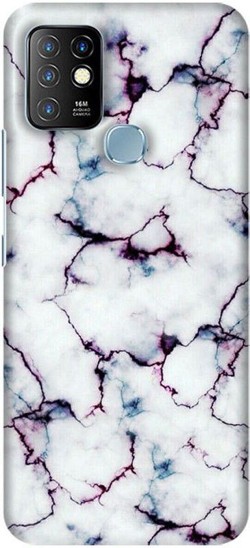 PNBEE Back Cover for Infinix Hot 10, X682B, X682C - Marble Pattern Print  (Multicolor, Hard Case, Pack of: 1)