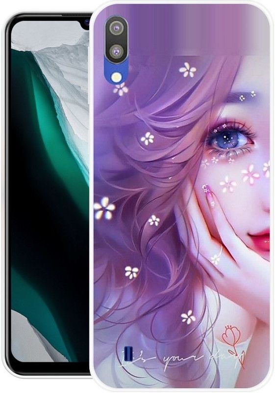 NEVYZAP Back Cover for Samsung Galaxy A01  (Pink, Purple, Grip Case, Silicon, Pack of: 1)