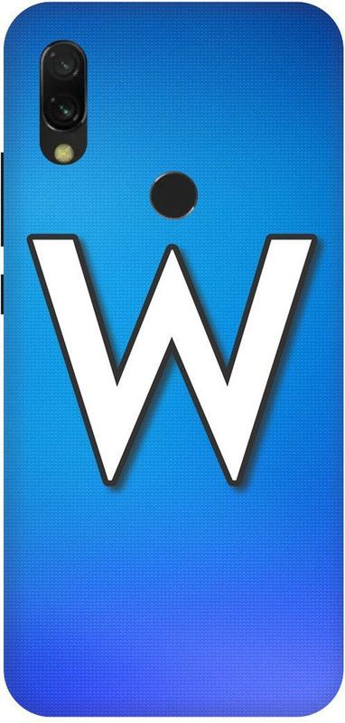Thecoverking Back Cover for Redmi Y3 (W letter,W alphabet,W word, W name, cases cover  (Multicolor, Waterproof, Pack of: 1)