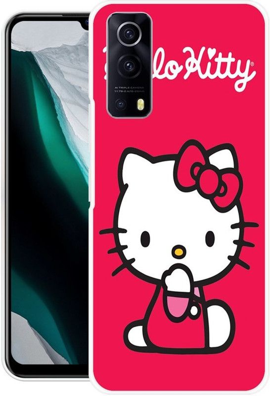 KUDI Back Cover for IQOO Z3 5G  (Red, White, Grip Case, Silicon)