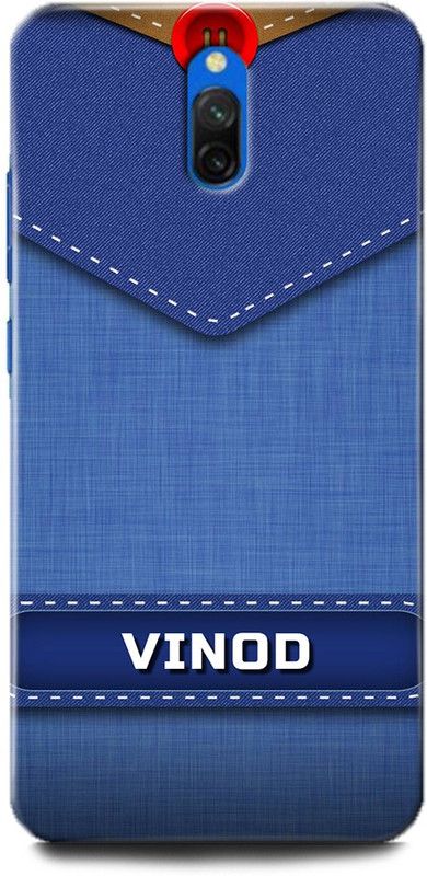 WallCraft Back Cover for Redmi 8A Dual VINOD NAME, V LETTER, BLUE, JEANS, ALPHABET, DESIGN  (Multicolor, Dual Protection, Pack of: 1)