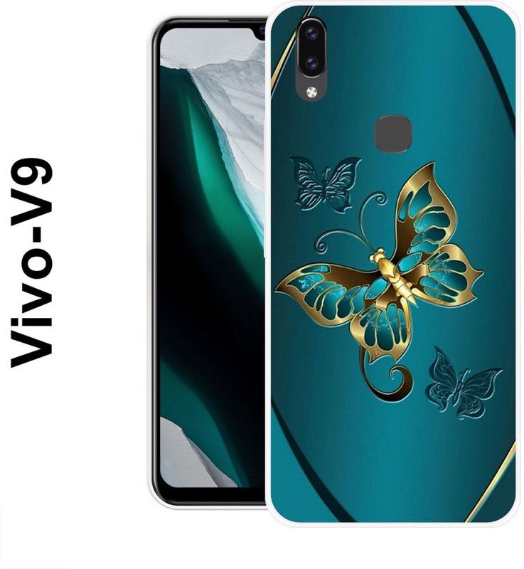 KUDI Back Cover for Vivo V9, Vivo V9 Pro, Vivo V9 Youth  (Blue, Gold, Grip Case, Silicon)