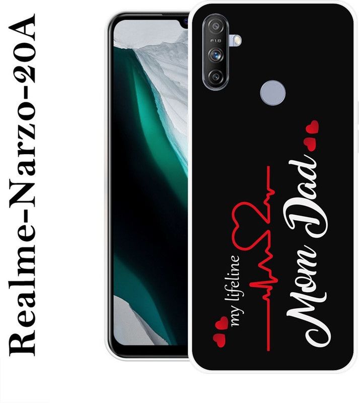 REALKING Back Cover for Realme Narzo 20A  (Multicolor, Grip Case, Silicon)